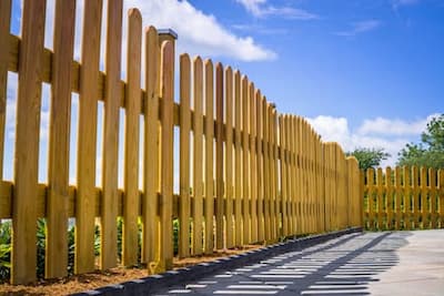 Wood fencing